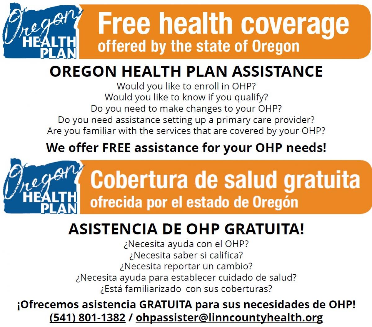 OHP assistance information