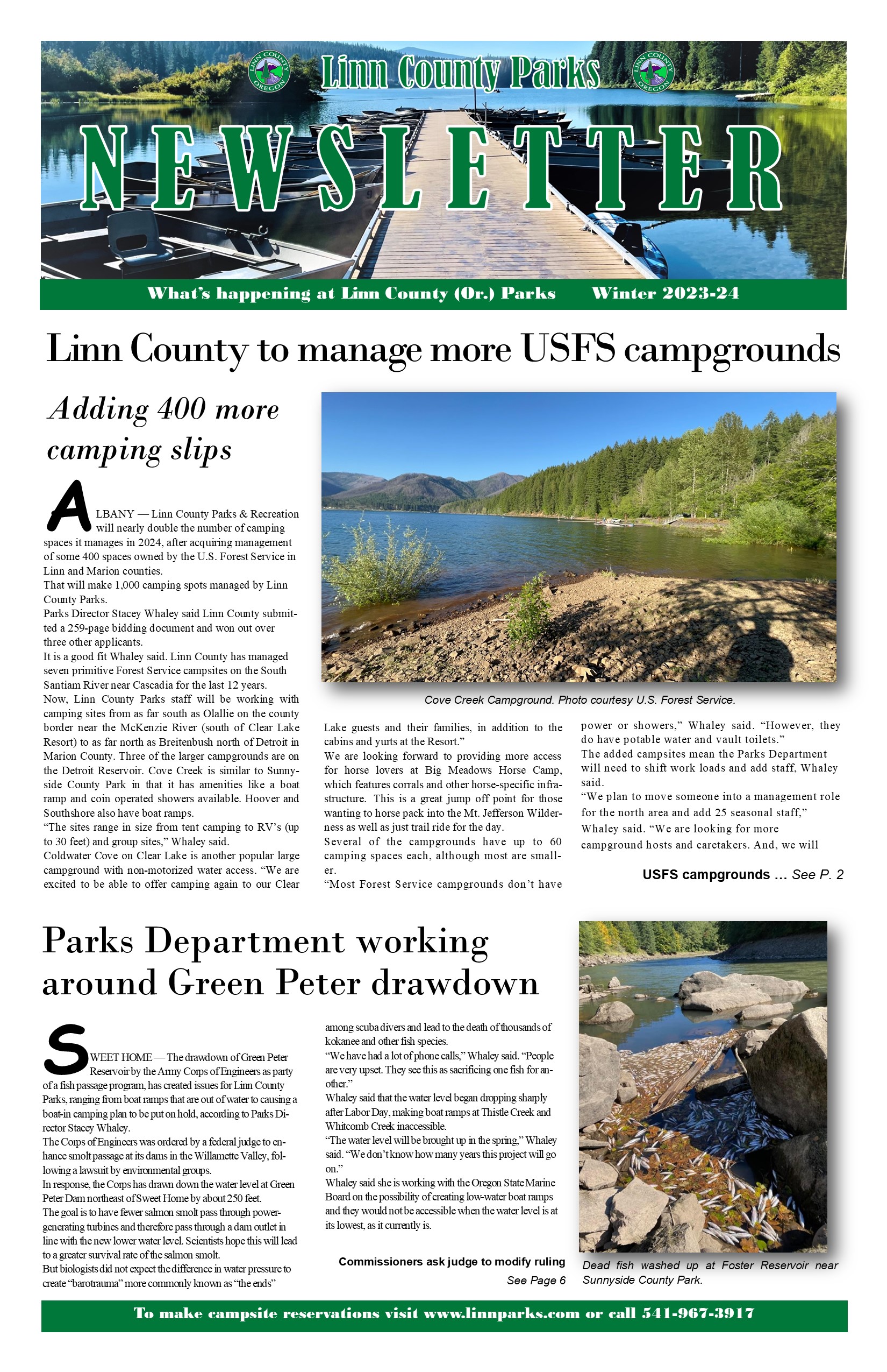 Linn County Parks Newsletter winter 2023-24 | Linn County Oregon